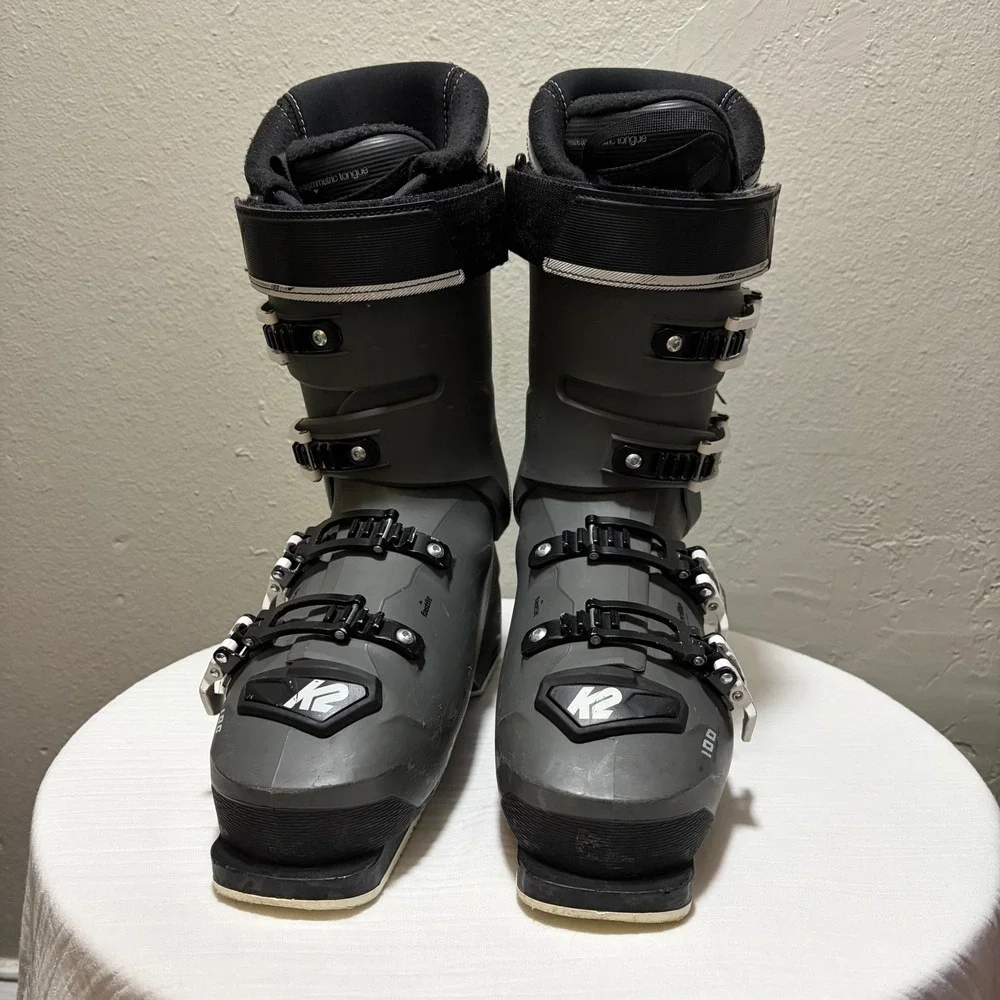 K2 Recon 100 MV Men Ski Boots Size 27.5 314mm All Mountain Powerlite Alpine Gray